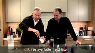 aerolatte  milk frother makes three layer caffè latte macchiato [upl. by Dahl]