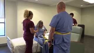 Physical Therapy Transfer Training  How To Transfer From Wheelchair To Bed [upl. by Ltney751]