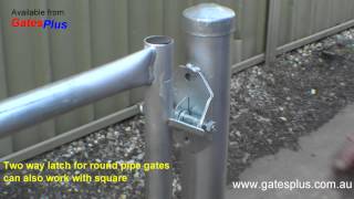 Gate Latch 2 way for round pipe and square [upl. by Graehme]