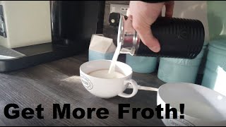 How to Get More Froth from Your Nespresso Coffee Aeroccino  Nespresso tips and help [upl. by Marv]