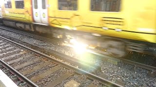 Merseyrail 507 009 making arcs at Birkdale station [upl. by Yates]