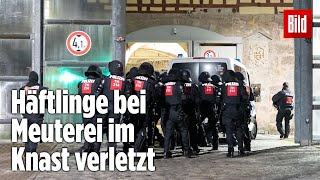 Gefängnismeuterei Polizei stürmt Knast in Thüringen  JVA Untermaßfeld [upl. by Htennek]